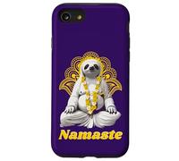 Yoga Panda Buddha Floating Namaste Meditation Yellow Flowers Case for iPhone SE (2020) / 7/8