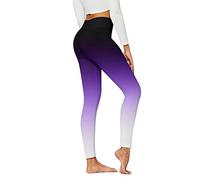 Yoga Pants for Girls Size 10-12 Leggings Pants Butt Sports Tights Printed Running Gradient Yoga Workout Lift Women High Waist Yoga Pants Yoga Pants in Women Purple