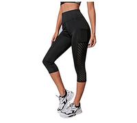 Yoga Pants for Plus Size Women Butt High Leggings Yoga Fitness Hip Seamless Sweat Leggings Waist Women Proof Yoga Pants Fold Over Wide Leg Pants for Women Black
