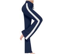 Yoga Pants for Women Elastic High Waist Sweatpants Casual Bootleg Wide Leg Joggers Athletic Workout Gym Trousers Comfy Stretchy Cycling Running Tracksuit Bottom Athletic Pants with Pockets