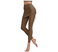 Yoga Pants,Women's Two Piece Flashing Yoga Pants Nude Feeling Hip Covering High Elastic Drawstring High Waisted And Hip Lifting Dance Pants Sports And Fitness Pants