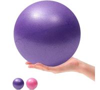 Yoga Pilates Ball Plastic Anti Burst Soft Exercise Ball with Non-slip Surface, Small Exercise Ball for Yoga, Pilates, Physical Therapy and Pelvic Health(Purple)