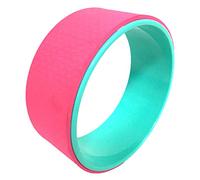 Yoga Pilates Circle Dharma Pose Wheel 12.5X5In Ring Strong Roller Back Stretcher Balance Accessory(Pink)