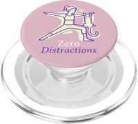 Yoga Pose Cat Lover Illustration | Zero Distractions PopSockets PopGrip for MagSafe