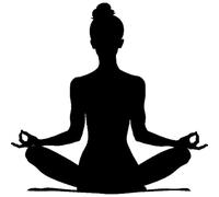 'Yoga Pose Silhouette' Rubber Stamp - Unmounted Design for Crafting & Scrapbooking, A7 (RS00054631)