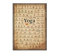 Yoga Poses Chart,Yoga Asanas Poster For Full Body Workout | Home Gym Exercise Accessories, Poster With Poses For Women And Men To -Reduce Stress