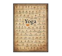 Yoga Poses Poster - Laminated Wall Chart, Exercise Reference Guide | Oversized Visual Display with Full Body Stretching Details, Exercise Workout Art