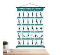 Yoga Poster for the Chair, Foldable Exercise Plan with Multiple Positions for the Wall - Beginners Fitness Exercise Plan with Training Instructions (English language not ), for Seniors Over