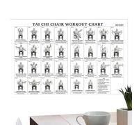 Yoga Poster On The Chair - Guide For Beginners, Clear Visual Support, Posters With Exercises, Strength Training, Fitness Chart, Effective Routines, Flexibility, Bodybuilding | For Adults
