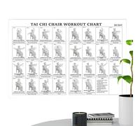 Yoga Poster On The Chair - Guide For Beginners, Clear Visual Support, Posters With Exercises, Strength Training, Fitness Chart, Effective Routines, Flexibility, Bodybuilding | For Adults