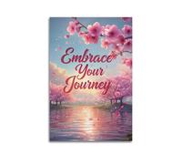 Yoga Posters Embrace Your Journey Poster Decorative Painting Canvas Wall Posters And Art Picture Print Modern Family Bedroom Decor Posters 12x18inch(30x45cm)