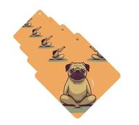 Yoga pug Car Air Freshener Cards for Women Men 4 Pack Cute Car Accessories Long Lasting Scent Car Diffuser Hanging Auto Aromatherapy Tablets Car Fresheners Gifts