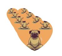 Yoga pug Car Air Freshener Cards for Women Men 4 Pack Cute Car Accessories Long Lasting Scent Car Diffuser Hanging Auto Aromatherapy Tablets Car Fresheners Gifts