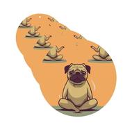 Yoga pug Car Air Freshener Cards for Women Men 4 Pack Cute Car Accessories Long Lasting Scent Car Diffuser Hanging Auto Aromatherapy Tablets Car Fresheners Gifts