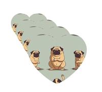 Yoga pug Cute Car Air Freshener Cards for Women Men 4 Pack Cute Car Accessories Long Lasting Scent Car Diffuser Hanging Auto Aromatherapy Tablets Car Fresheners Gifts