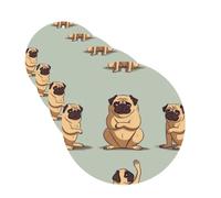 Yoga pug Cute Car Air Freshener Cards for Women Men 4 Pack Cute Car Accessories Long Lasting Scent Car Diffuser Hanging Auto Aromatherapy Tablets Car Fresheners Gifts
