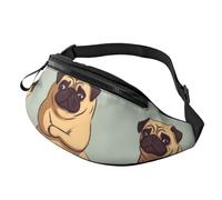 Yoga pug Cute Fanny Pack for Men Women Fashion Running Waist Packs Waterproof Crossbody Bags Everywhere Belt Bag with Adjustable Strap Sports Hip Pack for Travel Wallet