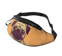 Yoga pug Fanny Pack for Men Women, Waterproof Sports Waist Bag Fashion Belt Bag Crossbody Bags Hip Bum Bag with Adjustable Strap Large Sling Bag Purse for Travel Hiking