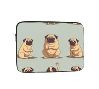 Yoga Pug Laptop Case 13 inch, Shockproof Protective Computer Sleeve Cover Water Resistant Laptop Bag Carrying Tablet Cover Briefcase Handbags Gifts for Men Women