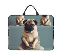 Yoga Pug Laptop Case Sleeve 14" Laptop Bag Shockproof Computer Carrying Cover Protective Notebook Case