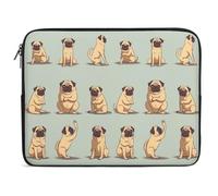 Yoga Pug Laptop Sleeve 13inch Laptop Protective Case for Women Men Shockproof Computer Cover Portable Notebook Briefcases Computer Carrying Bag Lap Top Protector Compatible with Notebooks