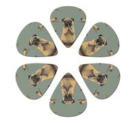 Yoga Pug Printed Guitar Picks Plectrum,Guitar accessories,6pcs 0.46mm