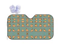 Yoga Pug Printing 1 Pcs Windshield Car Sun Shade Windshield,Reflector Sunshade Offers Protection For Car Interior