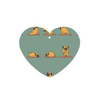 Yoga Pug Printing 10 Pieces Air Freshener Car Hanging Cards Air Freshener Sheets With Rope For Cars Home