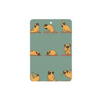 Yoga Pug Printing 10 Pieces Air Freshener Car Hanging Cards Air Freshener Sheets With Rope For Cars Home