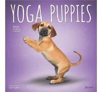 Yoga Puppies Official | 2025 12 x 24 Inch Monthly Square Wall Calendar | Plato | Animals Humour Puppy Dogs Canine