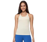 Yoga Racerback Tank Top for Women with Built in Bra,Women's Padded Sports Bra Fitness Workout Running Shirts, Cream, 10