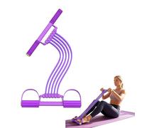 Yoga Resistance Bands, Multi-Functional Pull Rope with 10 Detachable Elastic Tubes, Full Body Muscle Sculpting & Strength Training, Adjustable Exercise Fitness Equipment for Home Gym Workout (Purple)