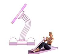 Yoga Resistance Bands, Multi-Functional Pull Rope with 10 Detachable Elastic Tubes, Full Body Muscle Sculpting & Strength Training, Adjustable Exercise Fitness Equipment for Home Gym Workout (Pink)