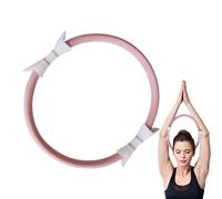 Yoga Ring Pilates - Improved Comfort Handles 38 Cm Diameter | Long Tail Magic Circle Keyword For Lightweight Fitness | Complete Equipment For Toning Arms, Legs And Core Du
