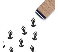 Yoga Rubber Stamp, 3/5 Inch Small Mini Stamp for Scrapbooking Card Making Planner