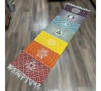 Yoga Rug 60x200cm 7 Chakras Indian Cotton Rug