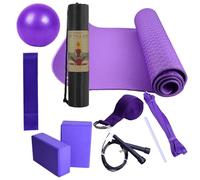 Yoga Set for Beginners, Yoga Kit for Beginners, Mature Exercise with Yoga Ball | Portable Resistance Band, Exercise Equipment for the Home Gym Pilates, Stretching