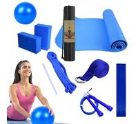 Yoga Set: Latex, Pilates , Complete Home Workout | Adjustable Mesh Bag Included, Portable Fitness Equipment for Yoga, Pilates, Stretching, and