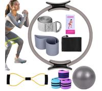 Yoga Sets for Women, Pilates Ring Set - Exercise Ball, Pilates Ring Kit, Yoga Bands, Home Equipment, Stretch Strap, Multi-Functional Workout Accessories