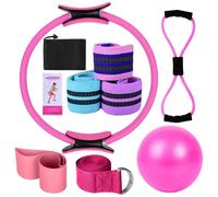 Yoga Sets for Women, Pilates Ring Set | Pilates Ring and Ball Set - Stretchy Belt, Workout Accessories, Multifunctional Home Equipment for Gym, Women ad
