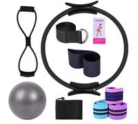 Yoga Sets for Women, Pilates Ring Set, Pilates Ring and Ball Set - Yoga Bands, Home Equipment, Stretchy Strap, Multifunctional Workout Accessories for Women