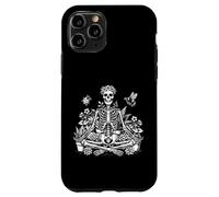 Yoga Skeleton Grounded Botanical Art Meditating Anatomy Case for iPhone 11 Pro