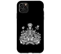 Yoga Skeleton Grounded Botanical Art Meditating Anatomy Case for iPhone 11 Pro Max