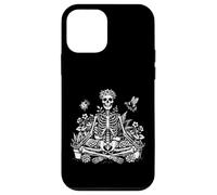 Yoga Skeleton Grounded Botanical Art Meditating Anatomy Case for iPhone 12 mini