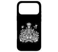 Yoga Skeleton Grounded Botanical Art Meditating Anatomy Case for iPhone 17 Pro Max