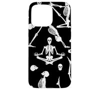 yoga skeletons bones anatomy skull creepy macabre sinister Case for iPhone 15 Pro Max