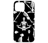 yoga skeletons bones anatomy skull creepy macabre sinister Case for iPhone 16 Pro Max