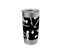 Yoga Skeletons Bones Anatomy Skull Creepy Macabre Sinister Stainless Steel Insulated Tumbler