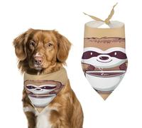 Yoga Sloth Coffee Dog Bandana Cat Dogs Kerchief Triangle Bibs Scarf Lightweight Breathable Pet Scarfs Adjustable Bib Handkerchief Cute Soft Pet Bib for Small Medium Large Dog