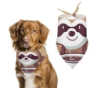 Yoga Sloth Coffee Dog Bandanas, Lightweight and Breathable Triangle Pet Scarf,Soft and Comfortable Pet Bandana for Small Medium Large Breed.